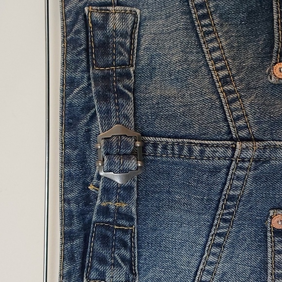 We The Free Denim Mini Skirt Distressed with Raw Hem Size 26 - Picture 3 of 7